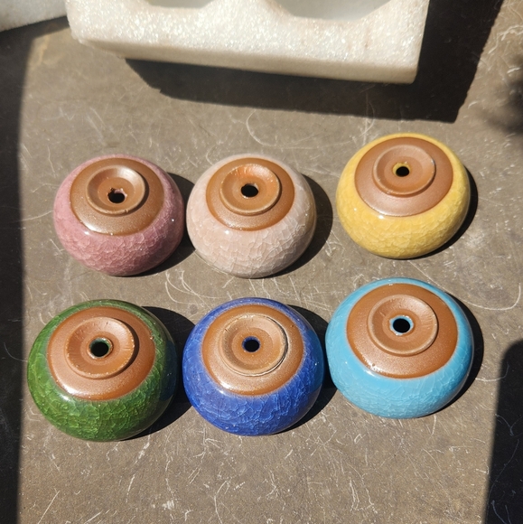 Set of Colorful Ceramic Pots - Picture 2 of 5